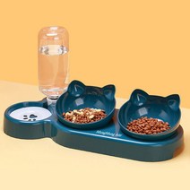 멍멍아띠 고양이 강아지 밥그릇 물그릇 급수기 밥그릇 2구 식기세트