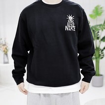 나이키 NIKE 드로잉 로고 코지 맨투맨 스웻셔츠