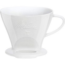 Melitta 218967 도자기 커피 필터 크기 102 흰색, 단색, 102-화이트