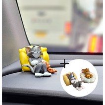 차량용피규어 톰과제리 자동차악세사리 차량소품 차량용소품 졸귀, 잠자는 톰과제리, 1개
