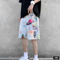 가바바 남성 반바지 화려한 프린팅의 캐주얼 여름 반바지 G62196