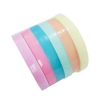 투명 반짝이 테이프공 만들기 DIY 공 놀이 반짝이 끈끈이 볼 찐득볼 말랑이 끈적볼, 마카롱체험모형1롤1.2cm20m