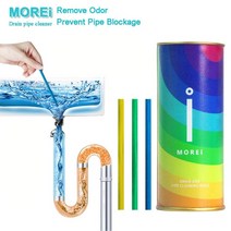 플렉스 하수구 샤프트 드레인 morei 14pcs sani 스틱 파이프 준설 에이전트 배수 플런저 청소 화장실 하수 욕조 주방 싱크 하수 파이프라인 비우기