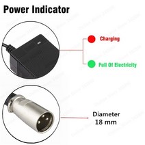 Witecish 24V 5A 전동 휠체어 골프 카트 납 산성 배터리 충전기 28.8V 납산 빠른, 05 XLR_04 AU