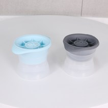 1+1 실리콘 왕얼음트레이 1구 동그란 아이스볼메이커 왕얼음틀, 3.그레이+블루