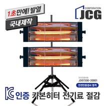 제이씨지 전기히터 201 전기료절감 5m열난방 건조, 매트블랙201트윈