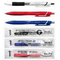 유니 미쯔비시 제트스트림 볼펜 0.5mm SXN-150-05 리필심 1개입 고급볼펜 필기볼펜, 1개, 0.5 볼펜 -블랙(1자루)