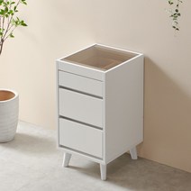 아인 서랍장 3단 아일랜드 드레스룸 미니 틈새 400, 화이트