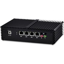 Qotom 베어본 PC Q355G4 인텔 코어 i5 5200U 프로세서 듀얼 코어 2.2 Ghz 4X 인텔 기가비트 Nic 미니 PC로 방화벽 라우터 구축, RAM 없음 SSD 없음 WIFI 없음