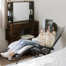 앉은뱅이 흔들의자 중심봉 풀메쉬 윙체어 바퀴없는 1인용쇼파 암체어 안락 릴렉스체어 학생용, 리클라이너 의자ㅡ블랙(세트)