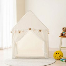 [아기집] 일루와 국민 아기 텐트 인디언 키즈 유아용 동물 볼풀 놀이텐트, 크림
