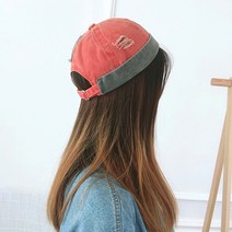 EJG886360레드 빈티지 와치캡 레옹모자 여성모자 챙없는모자