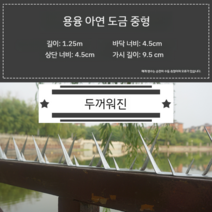 304스틸 철조망 가시철선 울타리 등반방지 용융 아연도금 도난 가시 보호 격리 차단, 용융 아연 도금 중형 1.25m