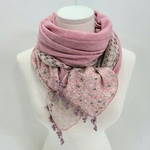 잔꽃 레이스 니트 스카프 머플러 가을 봄