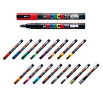미쯔비시 유니 포스카 1M 3M 5M 8K PC-1M/PC-3M/PC-5M/PC-8K 겹쳐쓰기펜 수성잉크데코펜, PC-3M옐로우(2)