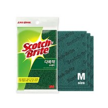 스카치브라이트 다목적 수세미 중 3개입, 1개