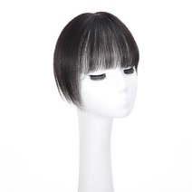 MOMOWIG 3D 입체커버 불파트 여자 정수리가발 탑피스 100%인모가발 볼륨커버 탑커버 손뜨개질 자연가발 레이어 베이직 전체가발 티안나는 3D 입체커버 가르마형 인모 BFP-D, 자연 검정