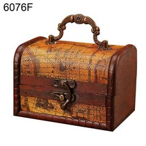 원목 나무 빈티지 보관함 중국 목재 럭셔리 미니 보물 상자 화장품, 6076F