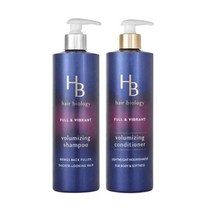 Hair Biology 볼류마이징 샴푸 및 컨디셔너 세트 각 병마다 비오틴이 함유되어 풍성하고 생생하며 가늘거나 얇은 모발을 위한 풍성함과 바디 파라벤 염료 프리 미국직송 2926, 12.8 Fl Oz (Pack of 2)