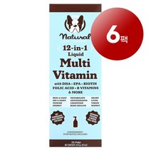 리암마켓 Natural Dog Company 내추럴 독 강아지용 건강 관리 보충제 12-In-1 액상 종합비타민 473ml 1팩, 6팩