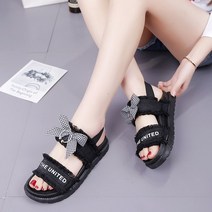 SAMARA 여름 여성 스트랩 통굽 웨지힐LAZ