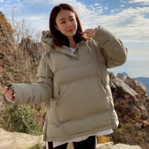 엘샾 겨울 남녀공용 후드 아노락 숏패딩 점퍼 웰론 패딩
