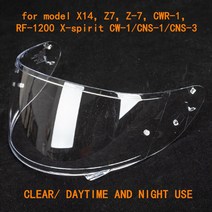 SHOEI 오토바이 바이크 헬멧 X14 Z7 CWR1 RF1200 XSPIRIT 렌즈 쉴드 앞 유리 교체 부품, clear|CHINA