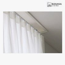 무타공 못없이 못질없이 커튼 커텐 레일 4자 화이트 설치 달기 걸이 거실 창문 샷시