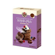 CJ더마켓 홈 베이킹 제과 제빵 빵 만들기 카페 디저트 아이 간식 브라우니믹스 초코 핫 케익 와플 브라우니 쿠키 머핀 깨찰빵 식빵 320G, 17개
