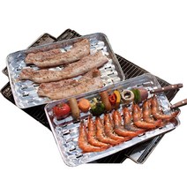설거지 걱정없는 일회용 숯불 구이판 5P 캠핑 바베큐 숯불 구이, 1 SET (5P)