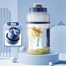 반달마켓 과일착즙기 즙짜기 전기 쥬서 블렌더 휴대용 스포츠 주스 컵 1500mAh x 2 무선 2-in-1 트리탄 스, 02 Blue