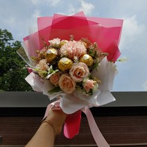 플로랄벨로 달콤 초콜릿 조화 꽃다발 DIY kit, 블루계열