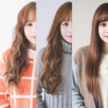 에스홀릭 S컬 웨이브 스트레이트 히피펌 붙임머리가발, 1개, 히피펌+옅은초코브라운+S사이즈