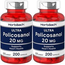 Horbaach 미국직배송 울트라 폴리코사놀 20mg 옥타코사놀 200캡슐 2병 한세트, 1세트, 200정