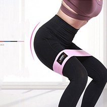 제이와이홀딩스 힙업 하체 다리 운동기구 스쿼트 밴드, 블랙