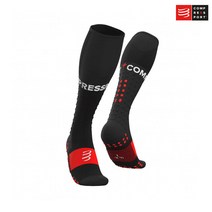 컴프레스포트 런 풀 삭스/FULL SOCKS RUN/종아리 보호기능 양말/압박 런닝 양말, T2, 블랙레드