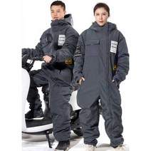 오토바이 방한복 겨울 배달 스즈키복 작업복 방한용품, 그레이 L