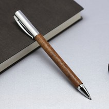 [무료각인+선물포장]엠비션 월넛우드 볼펜, 무료각인:각인있음(배송메세지에 기입), 단품