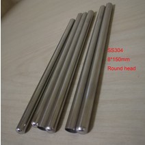 SS304 한쪽 끝단 둥근 머리 폐쇄 스테인레스 스틸 써모웰 열전대 보호 파이프 6 개 8x150mm, 한개옵션0