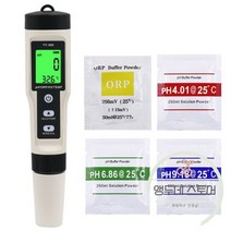 잔류 염소 측정기 수질 4 in 1 수소 이온 농도 테스트 펜 YY-400 /H2/TEM 디지털 식수, 02. 백라이트