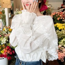 몬말리 MonMarley 공주 세라 레이스 카라 블라우스 여성 0518 (7017886)