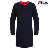 휠라 여성용 드랍숄더 넥 포인트 원피스 FI4OPC6450F INA