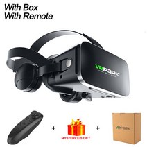 VR게임기 VR기기 VR추천유니버설 VR 블루투스 헤드셋 헬멧 스마트 가상 현실 안경 모바일 게임 360 HD 영화, 한개옵션1, 06 With Box With Remote