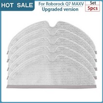 청소기 더스트백 먼지봉투 교환 리필 샤오미 Roborock Q7 Max 먼지 봉투 예비 부품 + T8 메인 사이드 브러시 걸레 천 Hepa 필터 로봇 액세서리, 5개