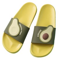 여자 남자 두 여름이 아닌 슬립 슬리퍼 귀여운 아보카도 과일 밝은 사탕 색 홈 비치 오픈 발가락 슬라이드 샌들 신발