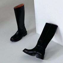 여자 모던 가을 스타일링 통굽 패션 워커 롱부츠