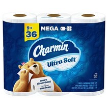 Charmin 울트라 소프트 목욕 티슈 점보 롤 2겹 114cm x 107cm(45인치 42인치) 205장 30개입