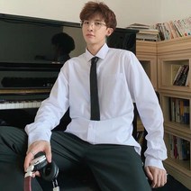 KORELAN DK 유니폼 셔츠 남여름한화트렌드루즈핏멋지형셔츠 미나토화이트긴팔셔츠A