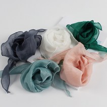 케미업룩 여름 텐셀 무지 삼각 쁘띠스카프