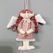 [핸드메이드] 인테리어 도어벨 천사커플 수제 인형세트 - 수공예 퀼트완제품, 단품-여자천사